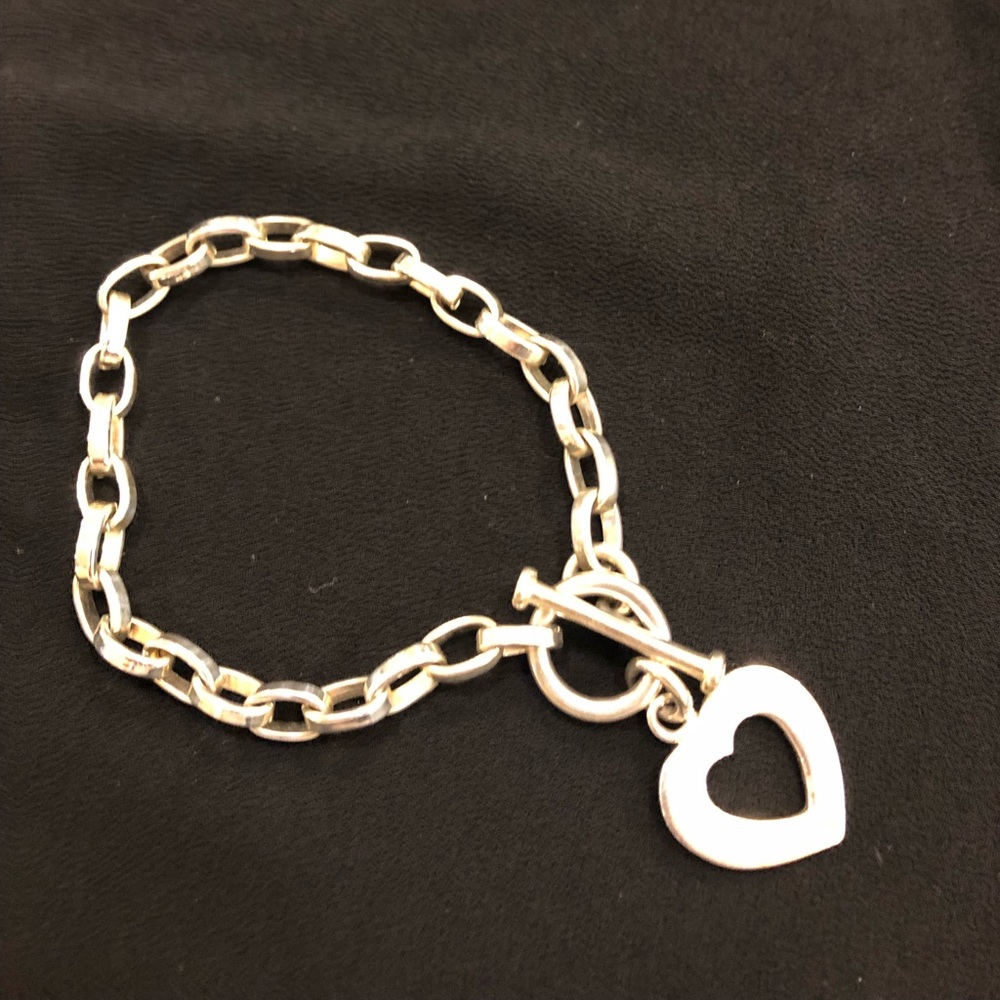 Silpada chain link bracelet with heart charm